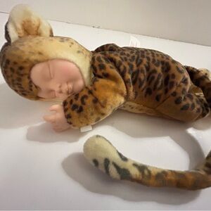 Vintage Anne GEDDES Mini plush tiger - 8”